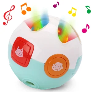 Baby Musical Crawling Learning Ball, 5in Interactive Baby Ball Toy for Toddlers, Infant Christmas Gifts for Kids Birthday Gifts