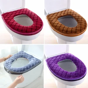 Winter Bathroom Toilet Seat Cover Washable Soft Thickening Warmer Pad Cushion Mat Closestool Comfort Pad Bathroom Accessories