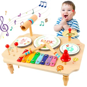 Children’s Drum Kit – 3-in-1 Musical Toy with Xylophone (Ages 1–3)