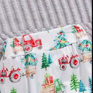 Toddler Boys Winter Holiday Outfits Letter Print Crew Neck Long Sleeve Jumpsuit Train Print Long Pants Beanie 3Pcs Clothing Set